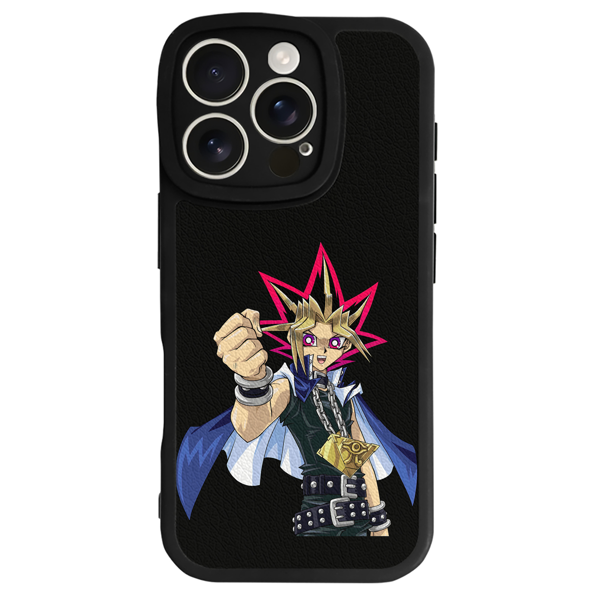 （画像用） 遊☆戯☆王 Yu-Gi-Oh! 【iPhone 16シリーズ対応】シリコンスマホケース（レザー調） 材質：シリコン